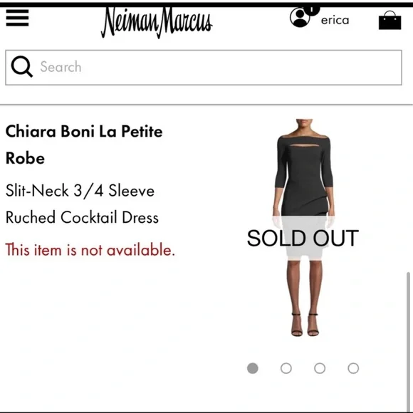 Chiara Boni ruffled Black dress black size stretch off shoulder slits body con - Picture 3 of 6